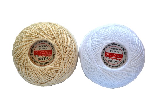 Cordonka MUZA 10 ARIADNA 30*6 - 525m BIELA / ECRU