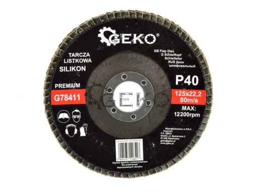 KLAPACÍ DISK ŽULA SKLO 125 GR 40