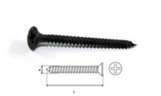 SKRUTKY SKRUTKA DO KOVOVÝCH PROFILOVÝCH DOSKOV 3,5 x 25mm 1kg ČIERNY FOSFÁT.