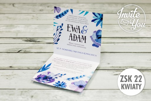 Svadobné oznámenia ZSK22 Flowers + príloha ZDARMA