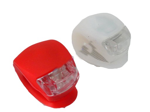 SILIKÓNOVÁ PREDNÁ LED LAMPA NA BICYKEL, 1 KS