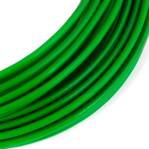 Oceľové lanové lano s PVC poťahom 1/2mm 1x7 GREEN 1mb