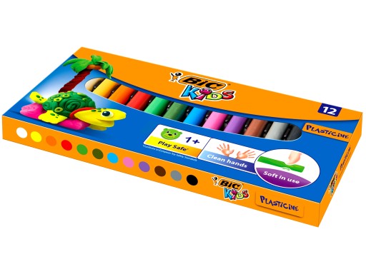 Plastelína bezpečná pre deti 1+ 12 BIC farieb