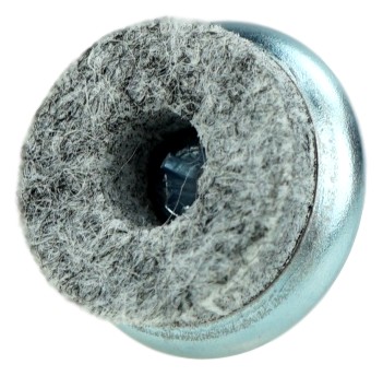 20 x kovový klzák priemer 22 mm s plsťou a skrutkou