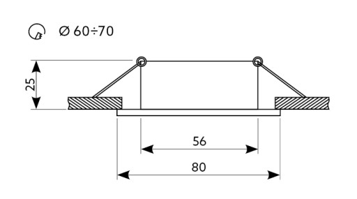 Halogénové stropné svietidlo pre LED 230V GU10 CT81 ALU