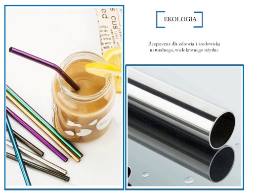 Kovové slamky - sada 2 kusov 215x8 mm - strieborné