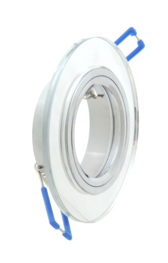 OSVETLOVACIA SKLENENÁ LAMPA PEVNÁ STRIEBORNÁ + GU10 LED 5W