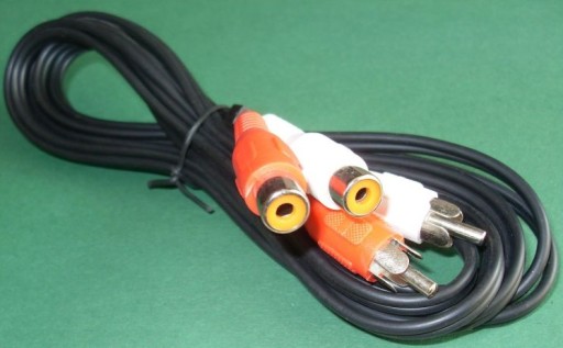 Predlžovací kábel 2x RCA zástrčka (cinch) - 2x RCA zásuvka 3m kábel (0466a)
