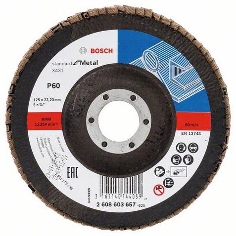 BOSCH lamelový kotúč 125x22,2 mm gr60 2608603657