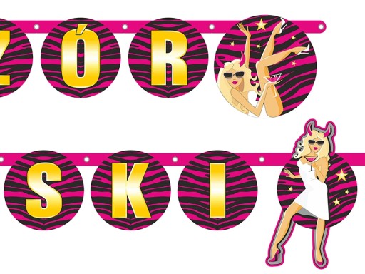 Banner s nápisom girlanda na HORNY PARTY 2m PROMO