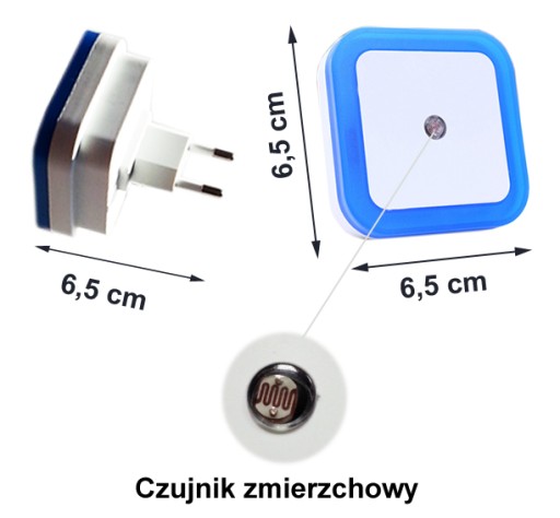 LED Nočná lampa S KONTAKTNÝM SNÍMAČOM SÚMRAK 1W