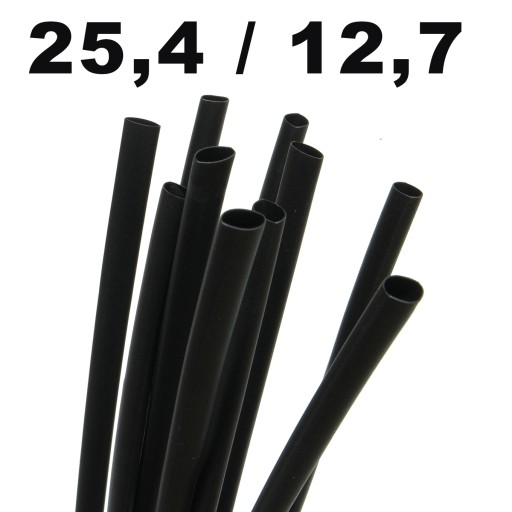 TEPELNÁ ZMRŠŤOVACIA TUBE RC 25,4 12,7 1m čierna