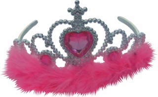 Princezná Diadém s kamienkami CA 003 RUŽOVÁ