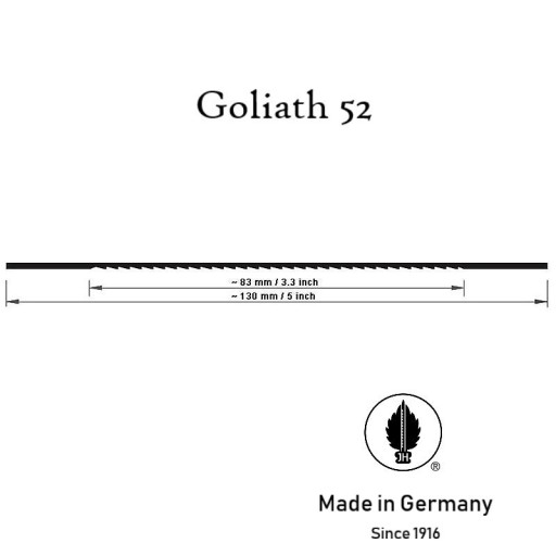 JH Goliath 52 presné pílové listy na vlasy, N1