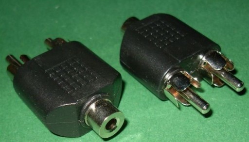 Adaptér malý JACK gn 3.5 / 2x RCA zástrčka (1351)