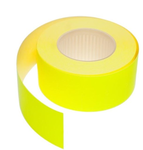 Popisovacia páska 22x12, 1-radová, rovné strany, ŽLTÁ