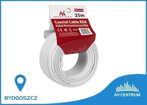 SATELITNÝ ANTÉNNY KÁBEL RG6U 25M BYDGOSZCZ