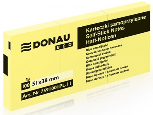 NOTEBOOKY NÁLEPNÉ POZNÁMKY 51X38 DONAU 3 KS.