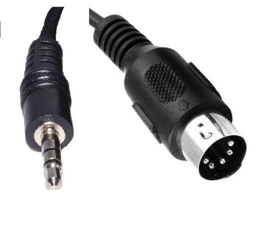 Kábel DIN 5pinová zástrčka - mini Jack 3,5st 1,5m (0683a)