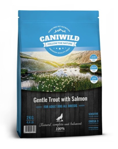 CANIWILD ADULT JEMNÝ PSTRUH LOSOS PRE PSY 100G