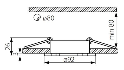 Halogénový LED držiak na 230V CT64 GU10