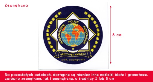 IPA NÁLEPKA POLICAJNÉHO AUTA priemer 8 cm von