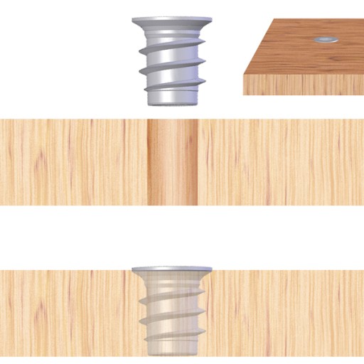 10 x zásuvka M6x10, skrutkovacia matica, rampa, vybranie