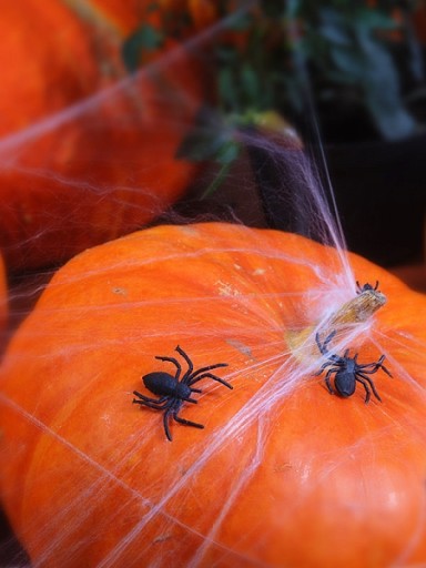 Umelá pavučina biela halloweenska sieť + 2 pavúky