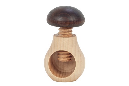 Luskáčik MUSHROOM, drevený, hnedý