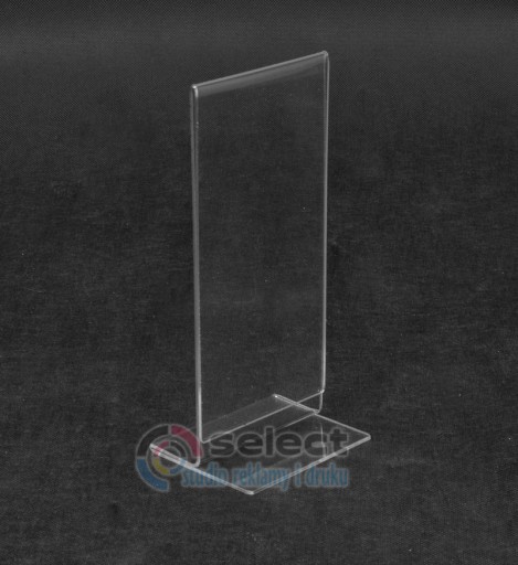 STOJAN DL 99x210mm typ T, OBOJSTRANNÉ MENU z PLEXI