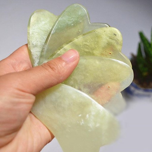 GUA SHA FACE MASÁŽNA MASÁŽNA DOSKA prírodný jadeit