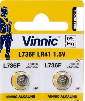 2x AG3 LR41 ALKAIC Batéria L736F 392 VINNIC