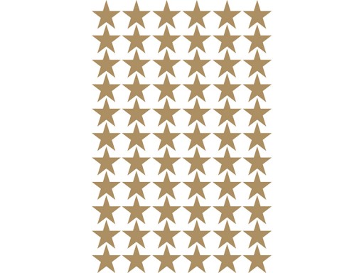 Samolepky na stenu GOLD STARS 3cm 132 ks