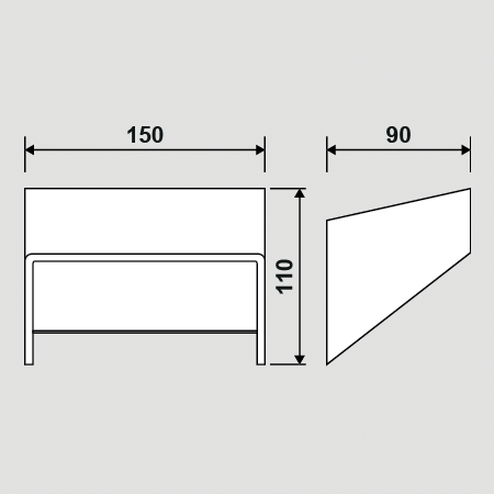 LED nástenné svietidlo 5W LOUVRE SHARP
