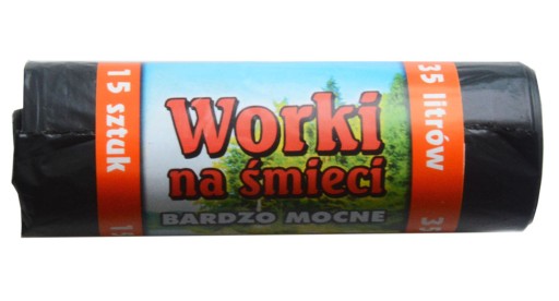 35L vrecia na odpadky, VEĽMI PEVNÉ, čierne