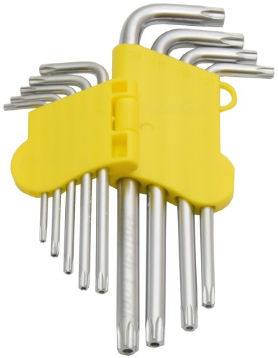 TORX imbusové kľúče s otvorom T10 - T50 CrV, 9 kusov