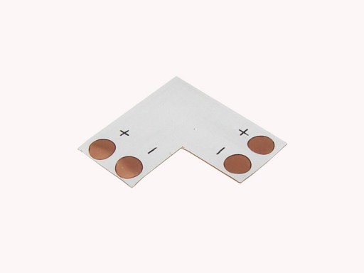 LED uhlový konektor 10mm, obojstranný