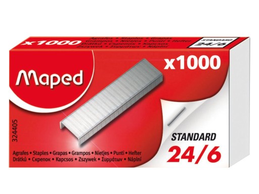 Mapované 24/6 pozinkované ostré sponky, 3000 kusov
