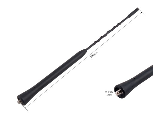ANTENNA STOŽIAR HODINKOVÁ TYČ OPEL ASTRA G ZÁVIT M5 280MM