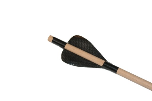 Drevený šíp do luku 60cm čierny - 3 ks