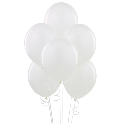 Latexové balóny Pastel BIELY Krst Baby Shower Narodeniny 12 palcov 25ks