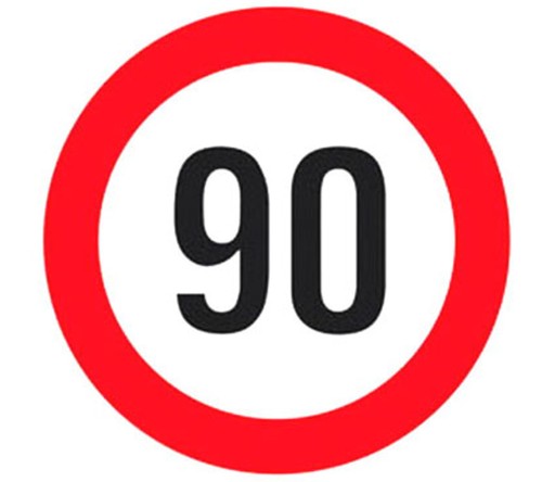 INFORMAČNÁ NÁLEPKA OBMEDZENIE RÝCHLOSTI 90 km/h