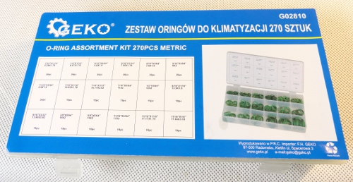 O-KRÚŽKY TESNENIA PRE KLIMATIZÁCIU 270 GUMOVÝCH ČEPELÍ